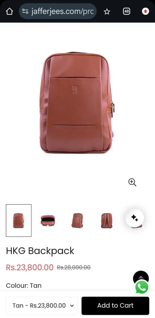 Leather Shoulder Bag (HKG Backpack)