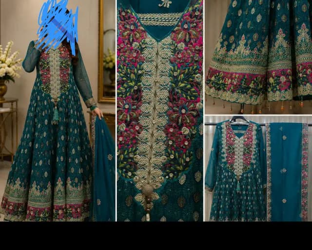 greenish-blue maxi