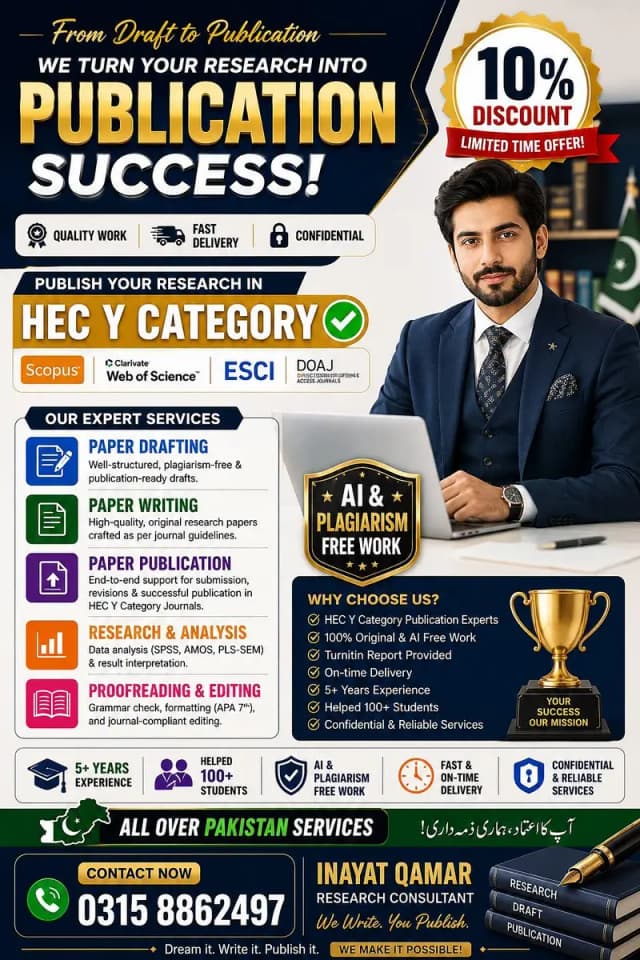 RESEARCH PAPER DRAFTING AND PUBLISHING SERVICES ALL OVER PAKISTAN
