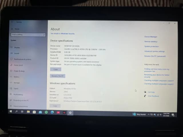 Dell Latitude E7240 | Core i5 4th Gen | 8GB RAM | 128GB SSD
