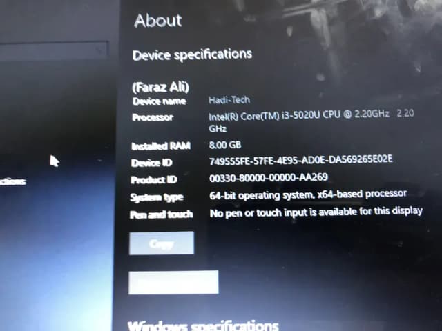 Core I3 5th ganretion Exchange Possible With phone