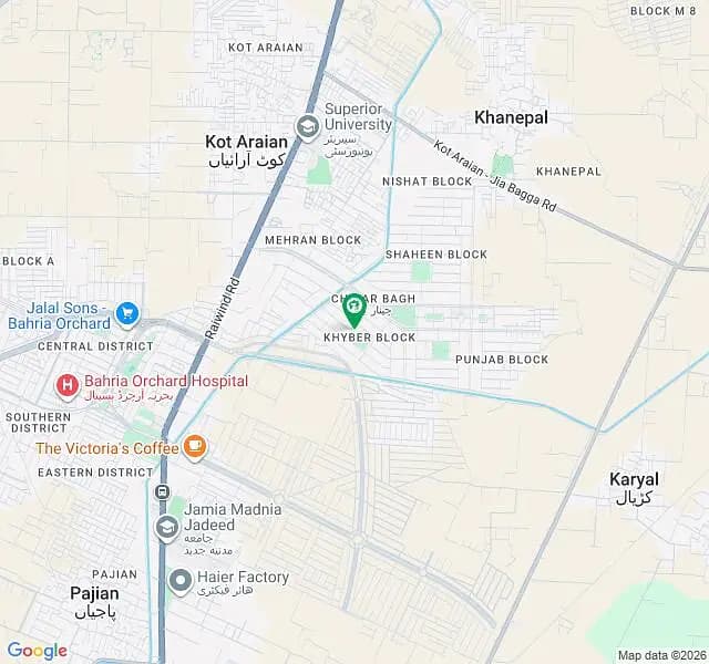 In Chinar Bagh - Khyber Block 1 Kanal Residential Plot For Sale