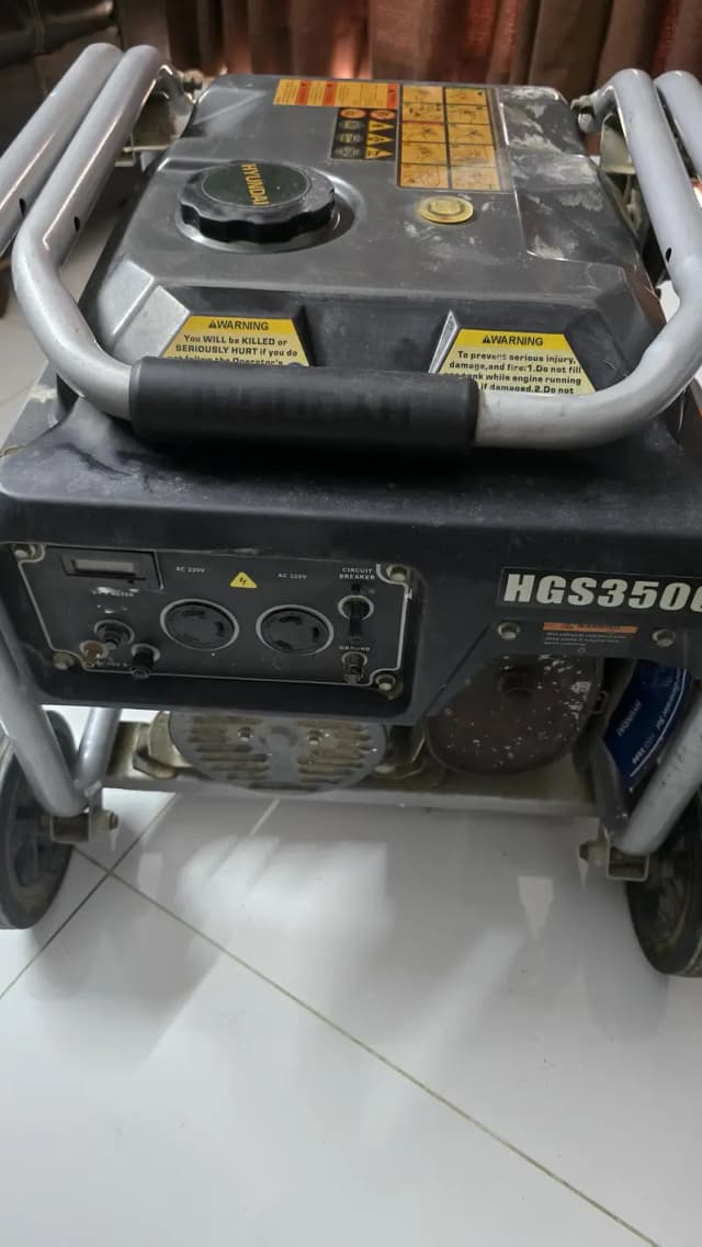 2.7KW Petrol Hyundai Generator – 3.0KW Max Output | 220V