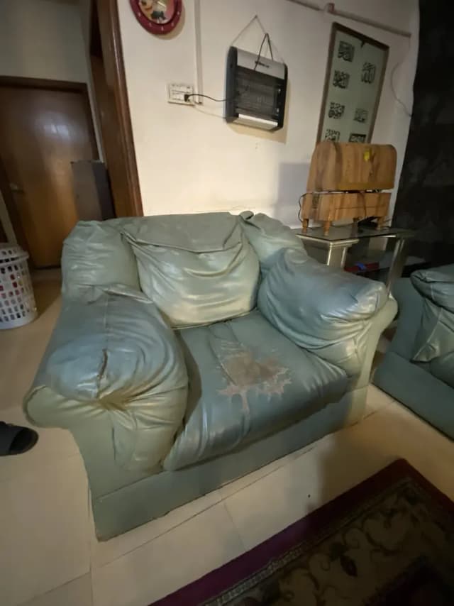 5 seater leather sofa set