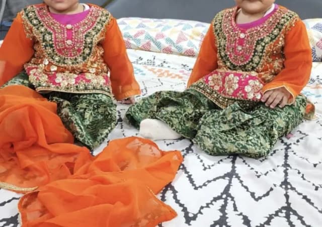 kids lehanga mehandi dress 1 to 2 years size