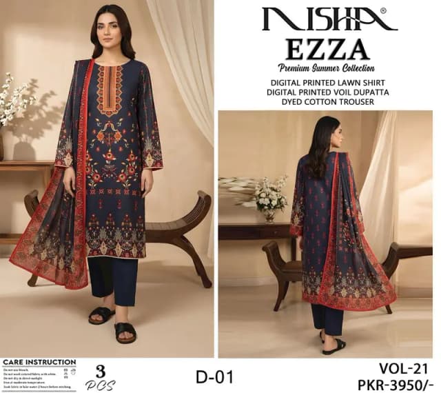 three piece non cotton suit