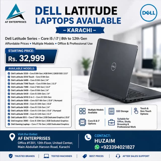 Dell Latitude 3310 5490 7390 5400 5410 5310 5500 | Core i5 i7 Laptops