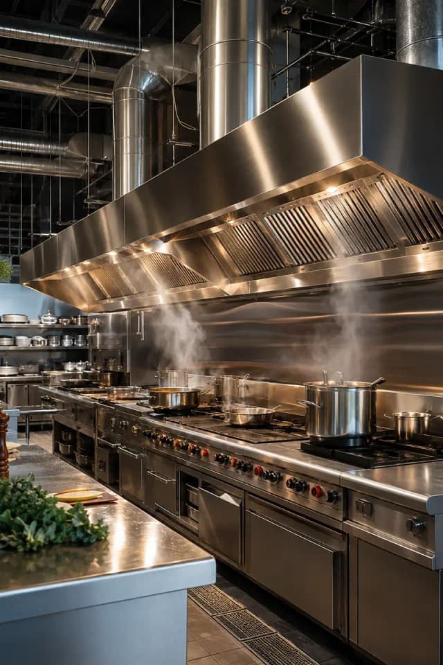 Commercial Kitchen Hood, Exhaust Fan, Restaurant Chimney, GI Air Duct