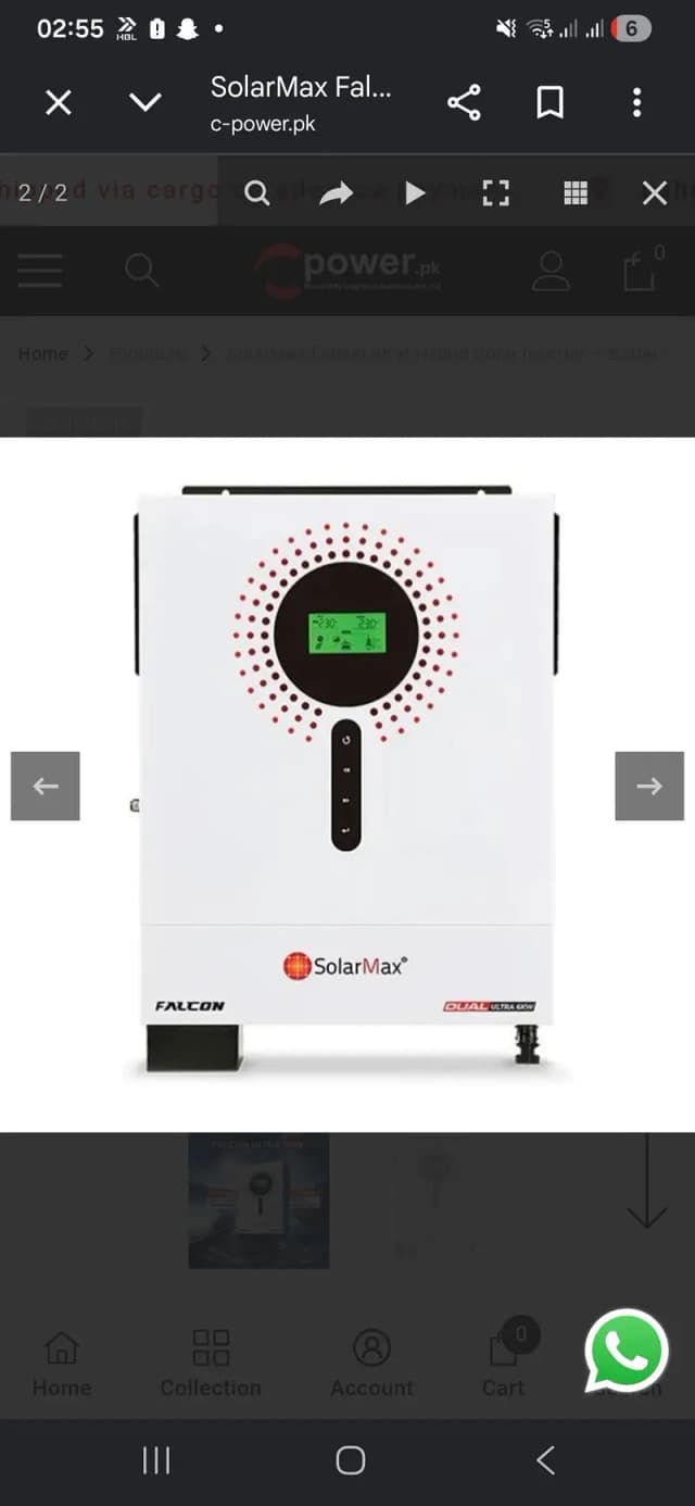 SolarMax Falcon 6KW Hybrid Solar Inverter | Brand New | Original