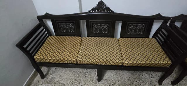 Sofa Set | Pure Wooden Sofa | 5 Seater Living Room Furniture | Premium