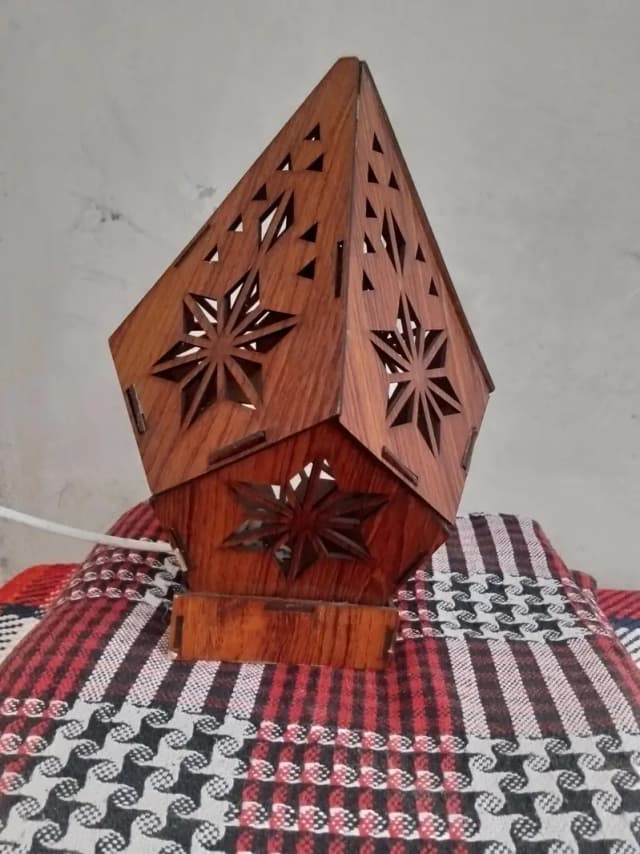 Premium Wooden 3D Table Lamp / Night Light with LED