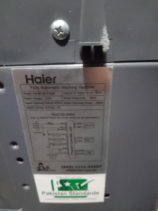 Haier Full Automatic Washing Machine – 6 Days Used