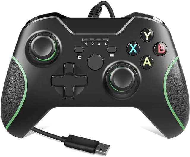 Top Quality USB Wired Controller for Xbox with Headphone Jack for Xbox One/S/X and PC Windows 7.10, Dual Vibration, Excellent Quality