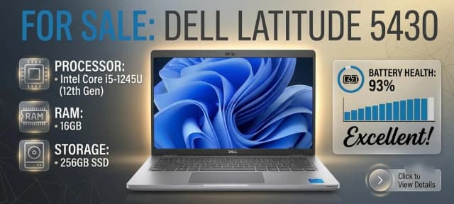 Dell Latitude 5430 Core i5 12th Gen Laptop | 16GB / 256GB SSD | Touch