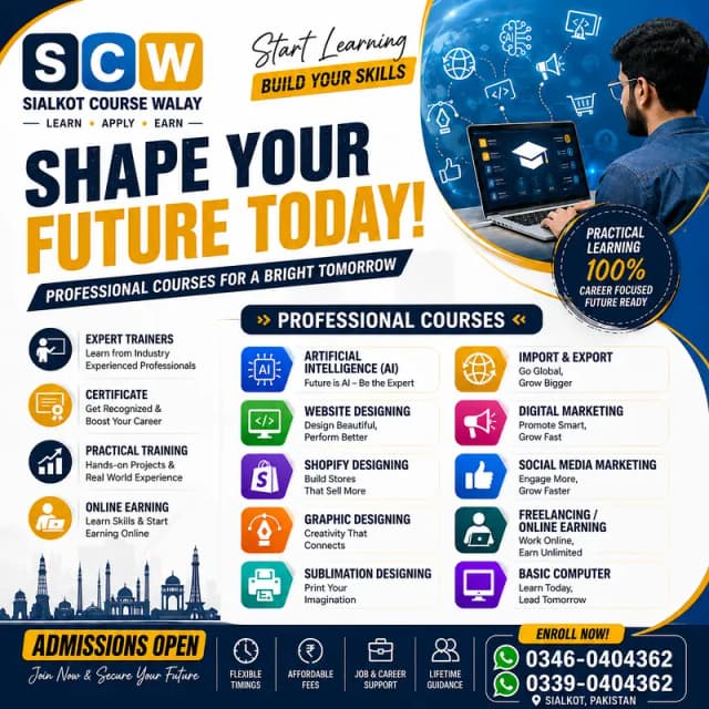 IT Courses in Sialkot | AI, Web Designing, Digital Marketing courses