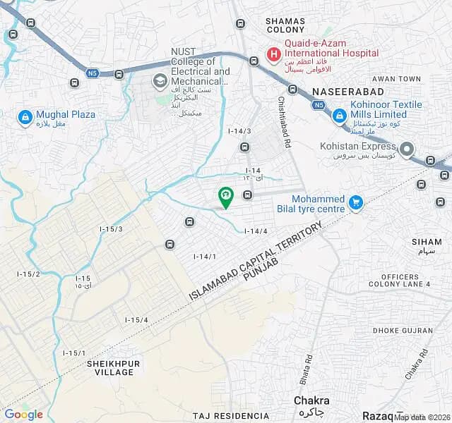 5 Marla (1250 Sq. Ft/139 Sq. Yd) Corner Possession Plot Available For Sale In CDA Sector I-14/4 One Of The Most Beautiful Location In Islamabad. Price 120 Lakhs