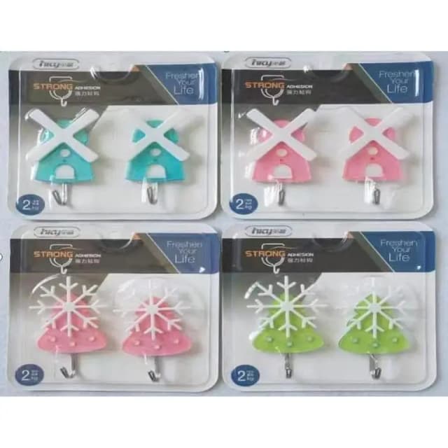 Set of Two Plastic Hooks for Key Chain