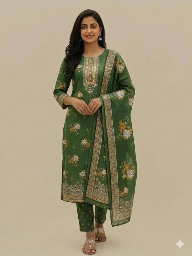 Beautiful Printed Lawn 3-Piece Suit (Unstitched)