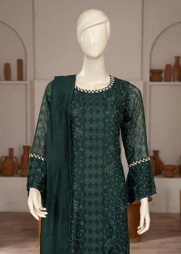 50% off. The dark green straight cut kurta feature stunning embroidery