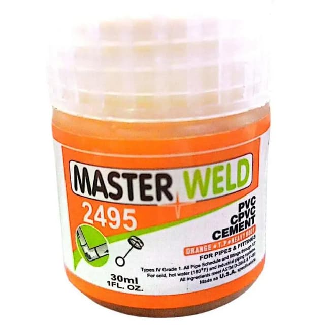 CPVC Cement Solvent Master WELD Orange 786 | PVC Cement Solvent Master WELD Orange 786 | 30ML Master WELD SOLOTION Orange | CPVC Cement Solvent Master WELD Orange 786 | PVC Cement Solvent Mas