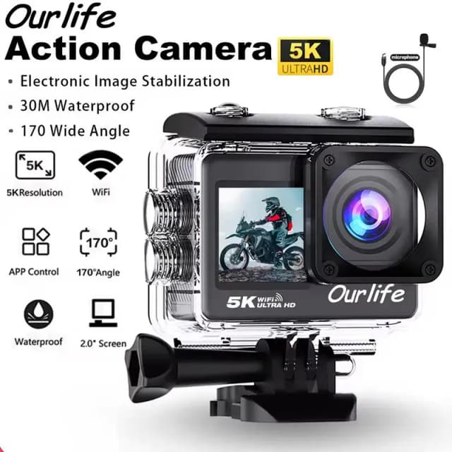 Ourlife Wifi Sports 5k Camera