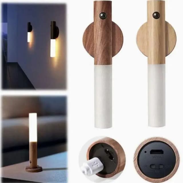 Intelligent Motion Sensor Light - Induction Light Wood Motion Sensor Night Light for Room & Kitchen - Motion Sensor Light for Cabinet - Sensor Light for Room - Kitchen Lights - Body Sensor Li