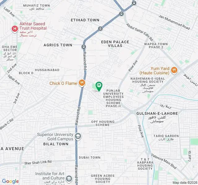 1 Kanal Residential Plot For Sale In Punjab University Society Phase 1 Lahore