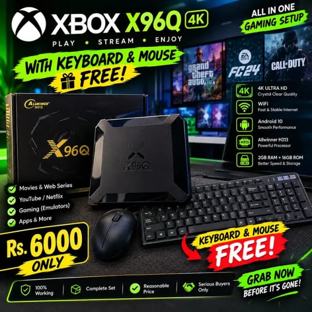 X96Q Android TV Box 4K | Keyboard & Mouse FREE | Complete Setup