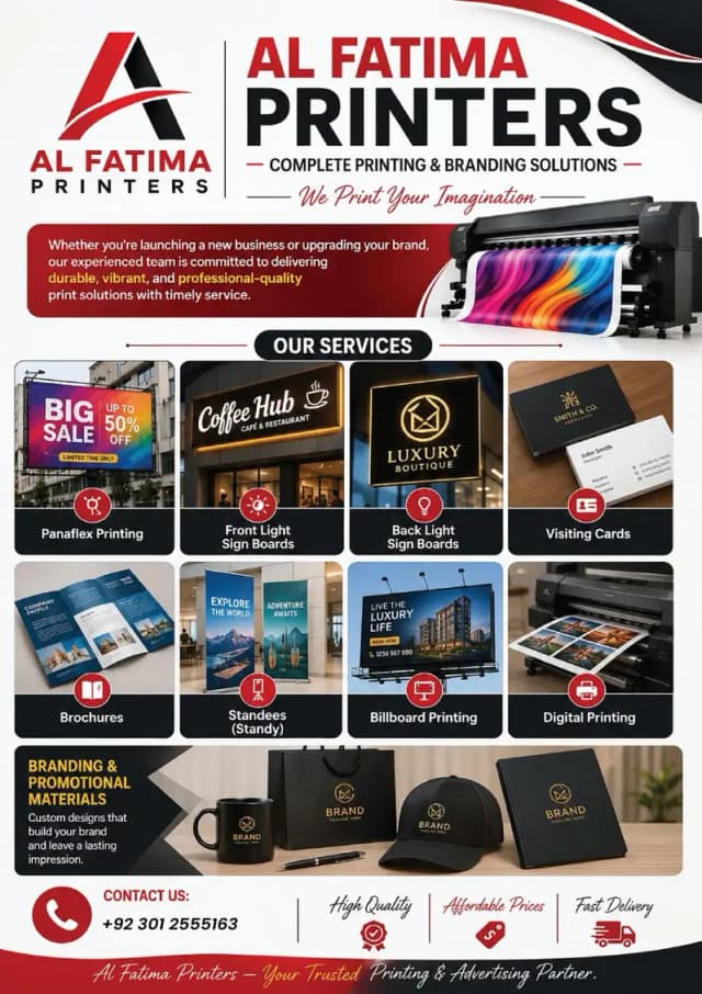 Panaflex Printing | 3D Sign Board | Front & Back Light Board