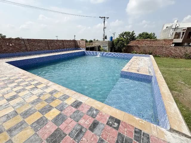Farm House With Swimming Pool For Rent Per Day Rs12000/
