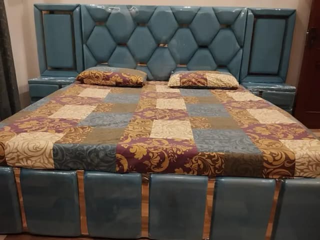 Bed Set/Double Bed/King Size Bed/Poshish Bed/Wooden Bed/Bubble Bed Set