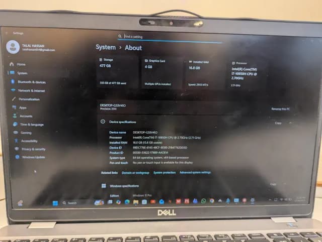 Dell precision 3551