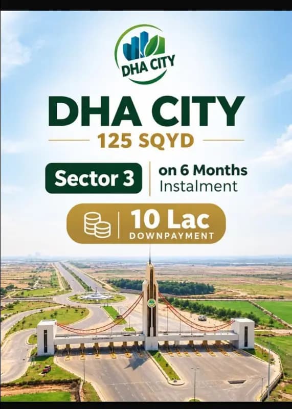 125 Square Yards Residential Plot In Central DHA City - Sector 3 For sale