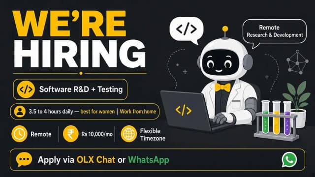 Remote Research & Development Role – Software R&D & Testing