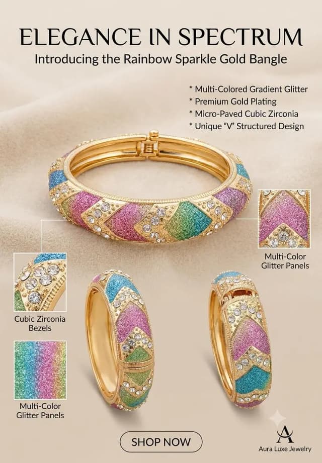 Multi Stone Bangle