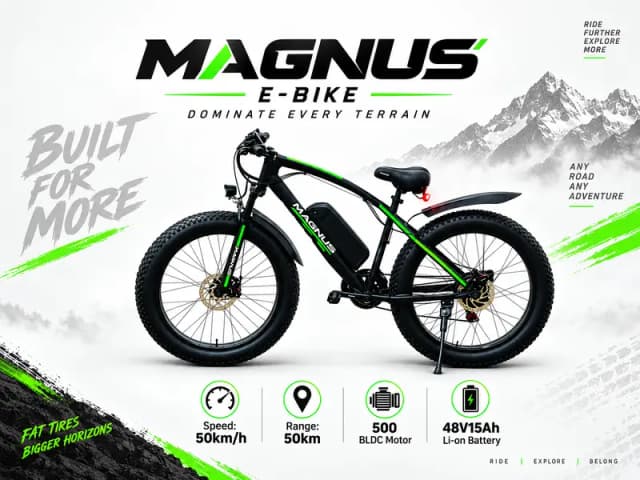 Electric Cycle | Speed 50km/h | Range 50km | Pedal Assist | Cruise
