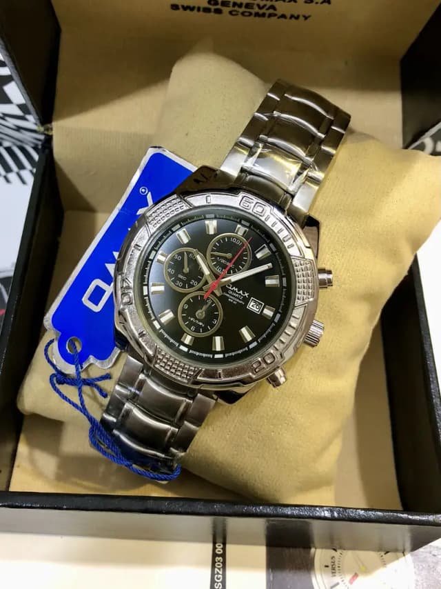 OMAX-CHRONOGRAPH-ORIGINAL & NEW WATCH-SEIKO CITIZEN CASIO ARMANI FOSSI