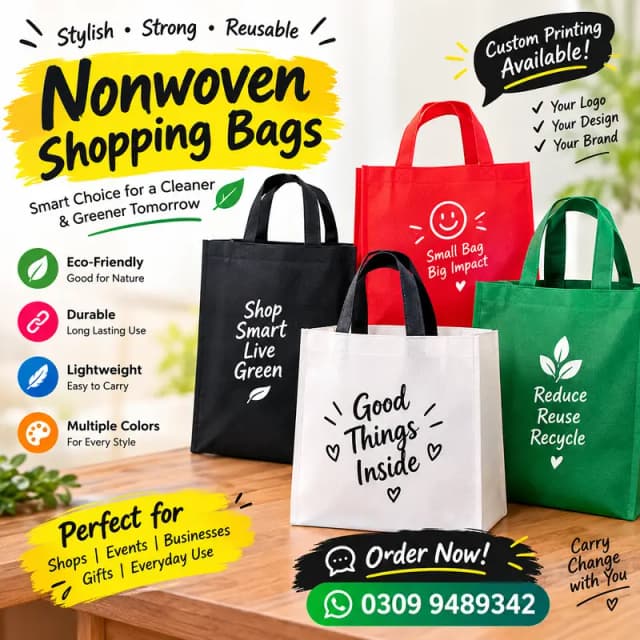 Nonwoven shopping bags/Screen printing