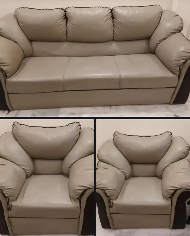 5 Seater Leather Sofa Set