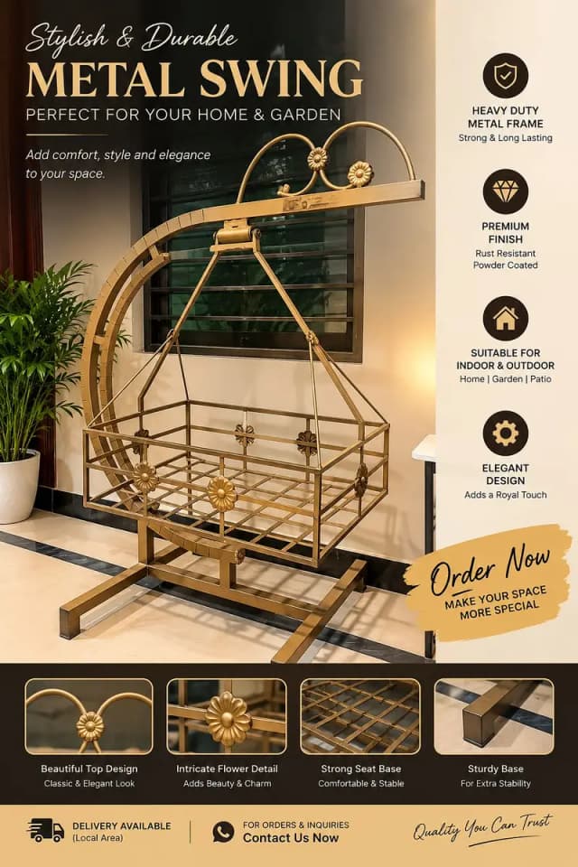 Stylish and Durable Metal Swing