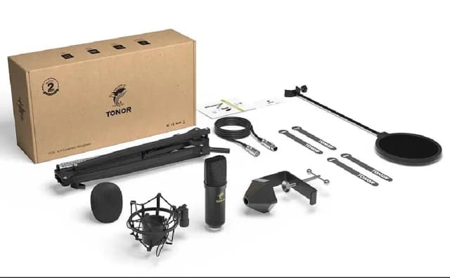 TONOR TC20 XLR Mic Full Kit + Audio Mixer + Open Box