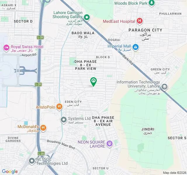 5 Marla Commercial Plot For Sale At Good Location In Block B Eden City DHA Phase 8 Airport Road Lahore