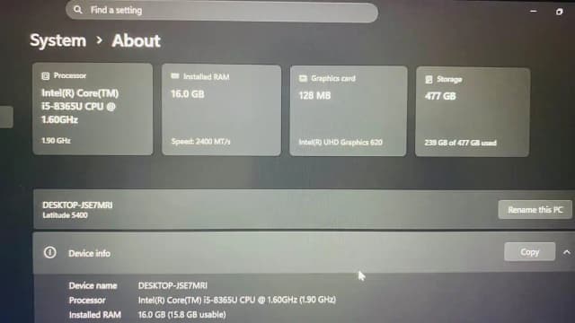 Dell Latitude 5400
