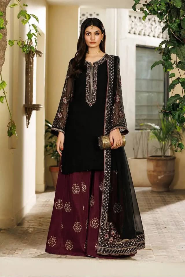 Heavy Embroidered Neck with adda work