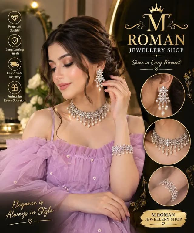 Trendy Lightweight Jewellery Set for Women | Elegant Necklace,Pakistan