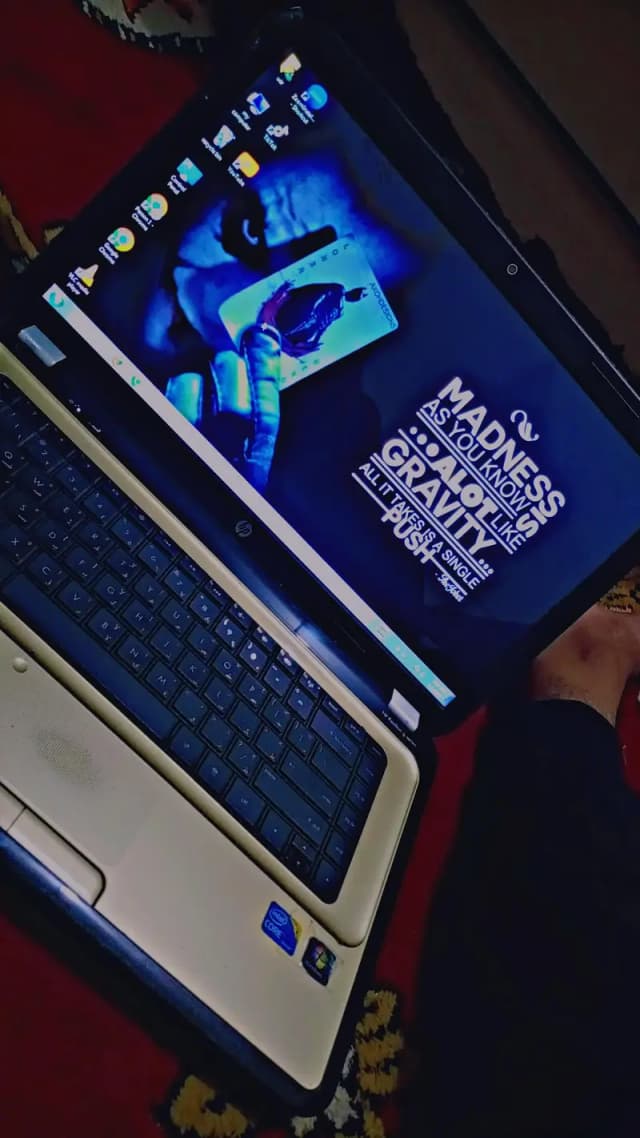 HP laptop golden colour