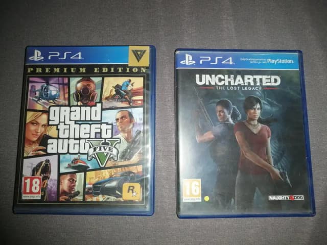 GTA 5 PREMIUM EDITION & Uncharted Lost Legacy Ps4
