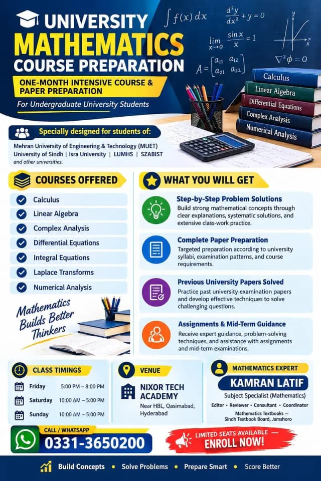 University MATHEMATICS Paper Preparation