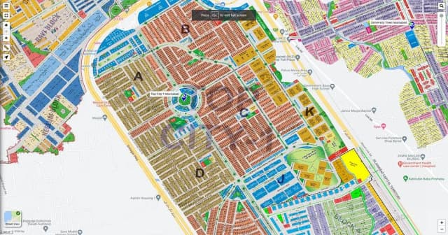 10 Marla Plot For Sale Block-D Top City 1 Islamabad