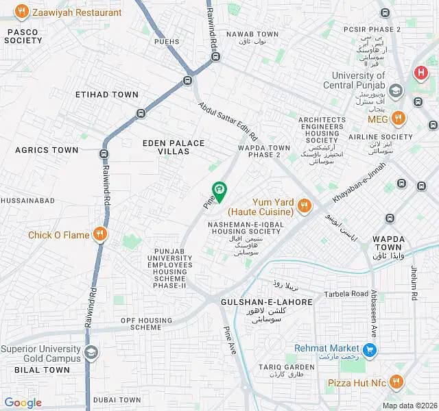 1 KANAL PLOT FOR SALE AT BACK LANE OF PINE AVENUE IN WAPDA TOWN PHASE 2